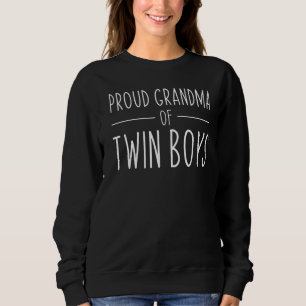 Proud Grandma of Twin Boys Funny Grandma Trui