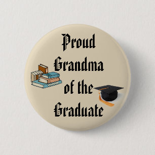 PROUD GRANDMA VAN AFSTUDEREN knoop Ronde Button 5,7 Cm