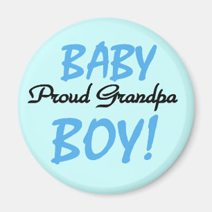 Proud Grandpa Baby Boy Tshirts and Gifts Magneet