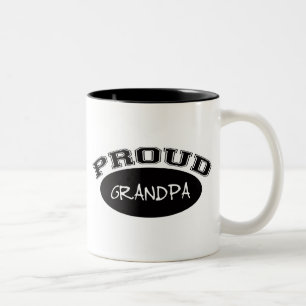 Proud Grandpa (zwart) Tweekleurige Koffiemok
