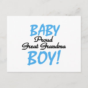 Proud Great Grandma Baby Boy Tshirts and Gifts Briefkaart