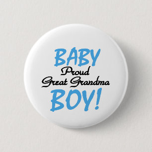 Proud Great Grandma Baby Boy Tshirts and Gifts Ronde Button 5,7 Cm