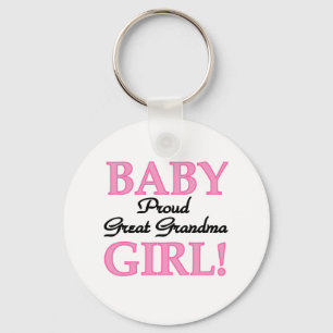 Proud Great Grandma Baby Girl-overhemden en -cadea Sleutelhanger
