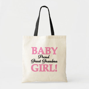 Proud Great Grandma Baby Girl-overhemden en -cadea Tote Bag