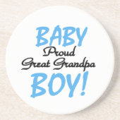 Proud Great Grandpa Baby Boy Gifts Zandsteen Onderzetter (Voorkant)