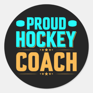 Proud Hockey Coach Ronde Sticker