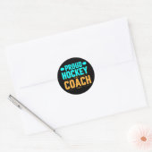 Proud Hockey Coach Ronde Sticker (Envelop)