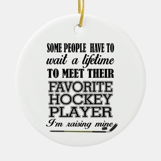 Proud Hockey Mapfoto Keramisch Ornament (Voorkant)