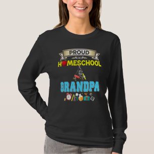 Proud Homeschool opa terug naar school Papa Fath T-shirt