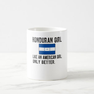 Proud Honduran Girl Honduras Flag Honduran Roots Koffiemok