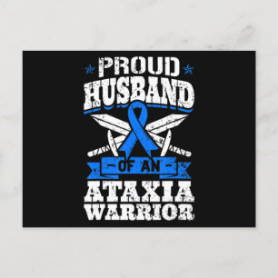 Proud Husband of an Ataxia Warrior Awareness Ribbo Briefkaart