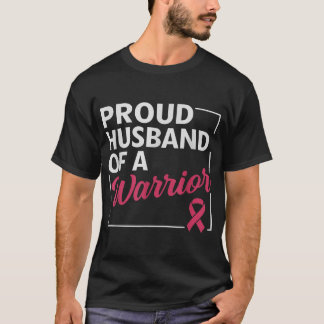 Proud Husband Of Warrior Breast Cancer Awareness T-shirt