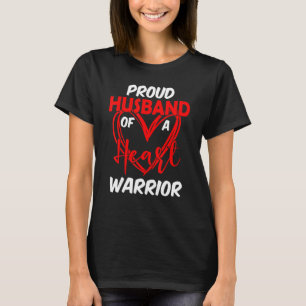 Proud Husband van een Warrior CHD Awareness of Hea T-shirt