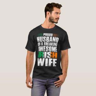 Proud Husband van Geweldige Iers kindershirt T-shirt
