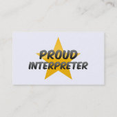 Proud Interpreter Visitekaartje (Achterkant)