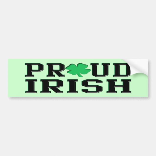 Proud Irish Bumpersticker (Voorkant)