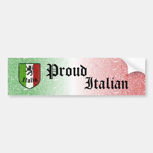 Proud Italiaanse Bumpersticker (Voorkant)