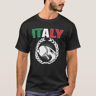 Proud Italy Table Tennis  Italian Ping Pong Suppor T-shirt