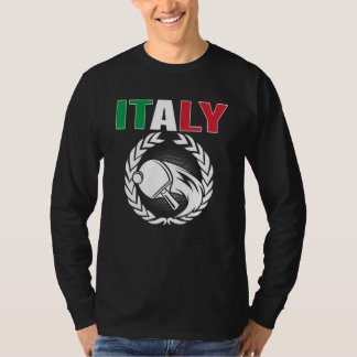 Proud Italy Table Tennis  Italian Ping Pong Suppor T-shirt