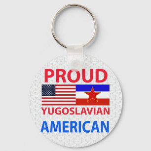 Proud Joegoslavische Amerikaans Sleutelhanger