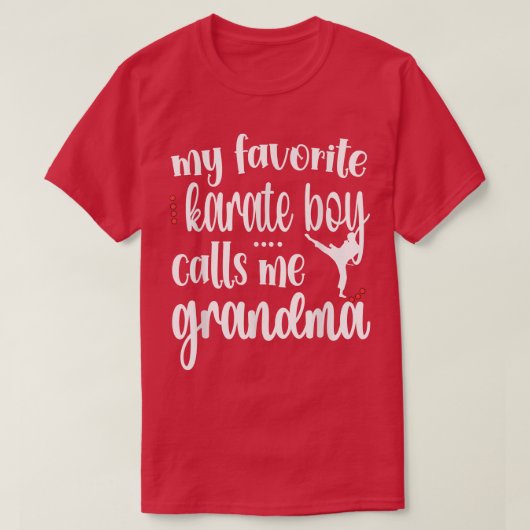 Proud Karate Grandma Karate Grandmoeder T-Shirt (Design voorkant)