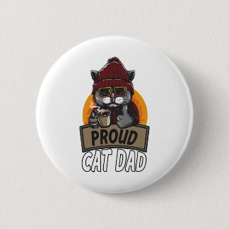 Proud kat ronde button 5,7 cm