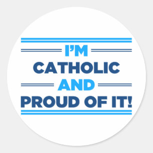 Proud katholiek ronde sticker
