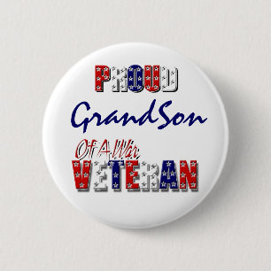 Proud kleinson oorlogsveteraan ronde button 5,7 cm
