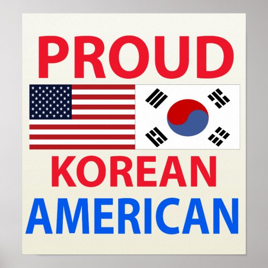 Proud Koreaans Amerikaans Poster (Voorkant)