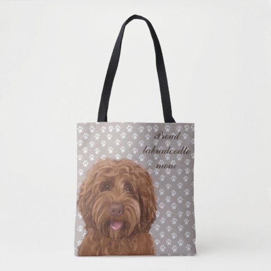Proud Labradoodle mama <3 Tote Bag (Voorkant)