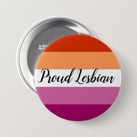 Proud Lesbian Button (Voorkant /achterkant)