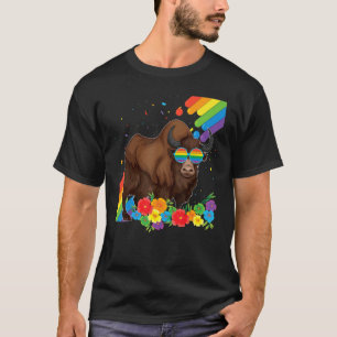 Proud Lgbt Gay Buffalo Pride Flag Rainbow Lgbtq Le T-shirt