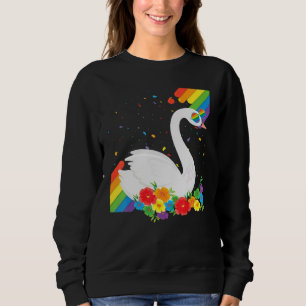 Proud Lgbt Gay Swan Pride Flag Rainbow Lgbtq Lesbi Trui