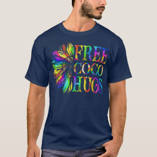 Proud LGBTQ Free Coco Hugs LGBT Pride Month sunflo T-shirt