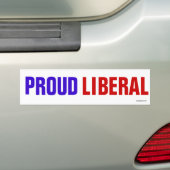 Proud Liberal Bumpersticker (Op auto)