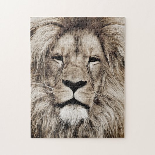 Proud Lion - Face - Legpuzzel (Verticaal)