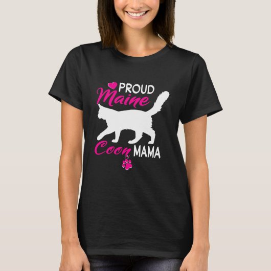 Proud Maine Coon Mama T-shirt (Voorkant)