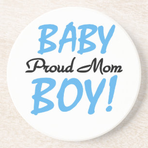 Proud Mam Baby Boy Gifts Zandsteen Onderzetter