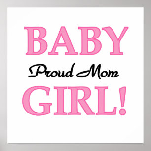 Proud Mam Baby Girl Gifts Poster