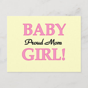 Proud Mam Baby Girl Tshirts en cadeautjes Briefkaart