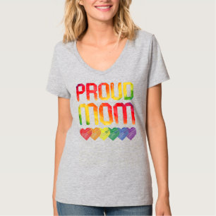 Proud Mam LGBTQ Gay Pride Month Rainbow Flag LGBT T-shirt
