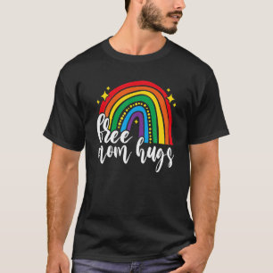 Proud mam Rainbow LGBT Heart Free Mam Hugs LGBT T-shirt