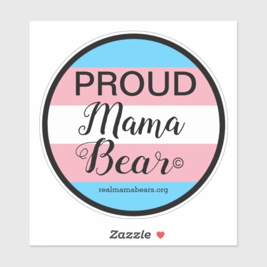 Proud mam Roze en Blue Vinyl Sticker (Vel)