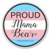 Proud mam Roze en Blue Vinyl Sticker (Voorkant)