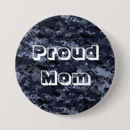 Proud Mam U.S. Army Blue Camouflage Button