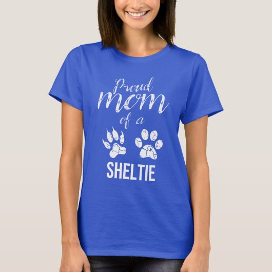 Proud Mam van A Sheltie T-shirt (Voorkant)