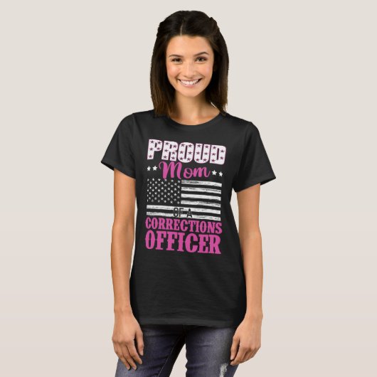 Proud mam van een correctiecommissaris t-shirt (Voorkant volledig)
