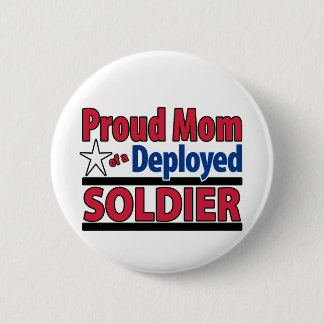 Proud mam van een Opgestelde Soldaat Ronde Button 5,7 Cm