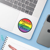 Proud Mam Vinyl Sticker (Laptop met iPhone)