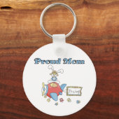 Proud Mam-vliegtuig Het is een Jongen overhemden e Sleutelhanger (Voorkant)